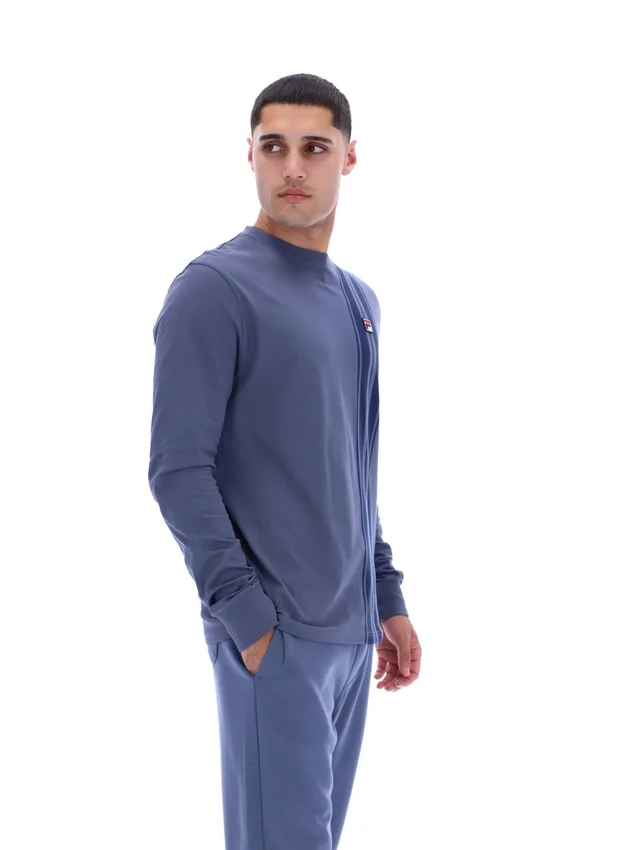Vintage-Indigo-Denim-Langarm-Streifen-Oberteil