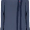 Vintage-Indigo-Denim-Langarm-Streifen-Oberteil