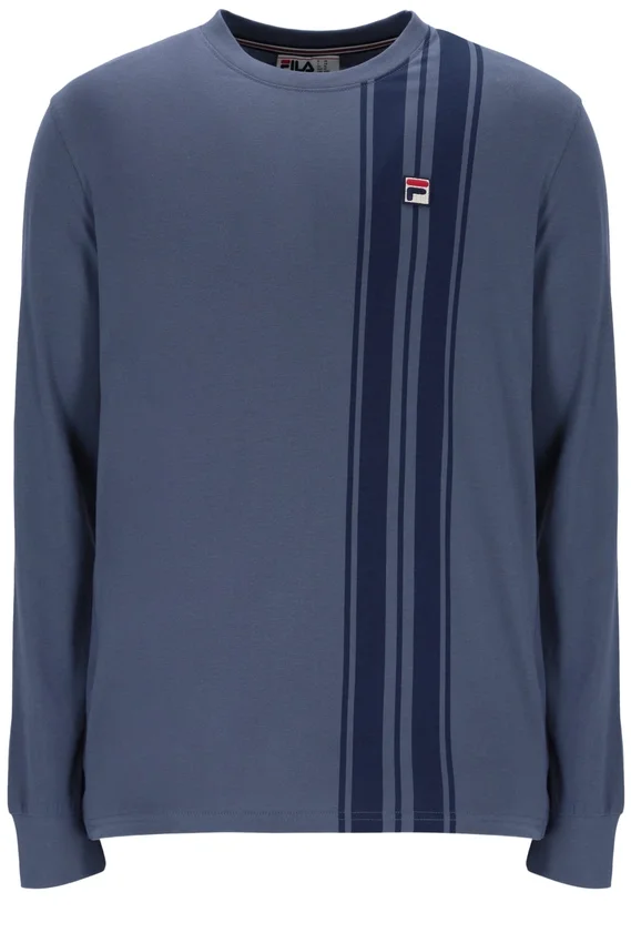 Vintage-Indigo-Denim-Langarm-Streifen-Oberteil