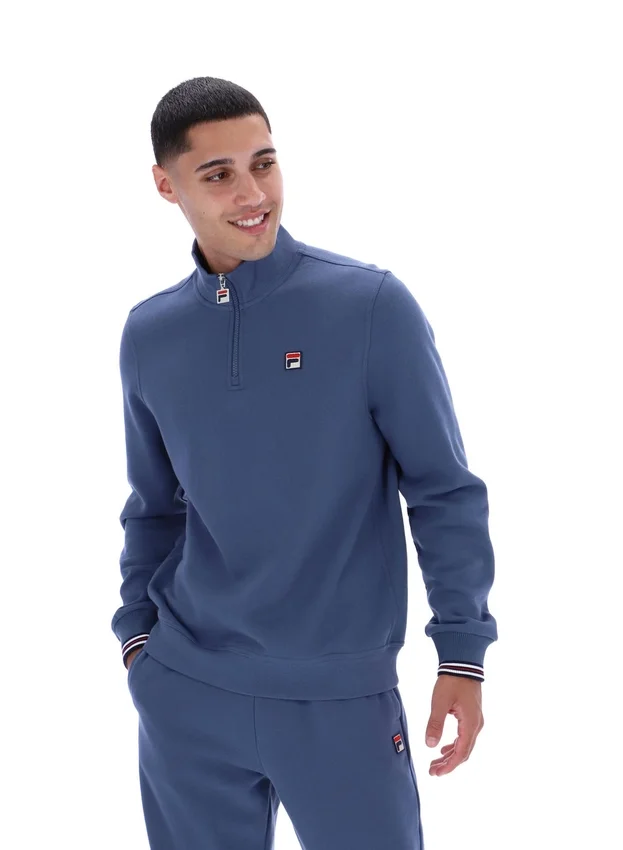 Vintage Indigo Ramy F-Box Pullover mit 1/4-Reißverschluss