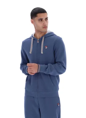 Vintage Indigo Tenconi Kapuzenpullover mit Reißverschluss