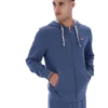 Vintage Indigo Tenconi Kapuzenpullover mit Reißverschluss