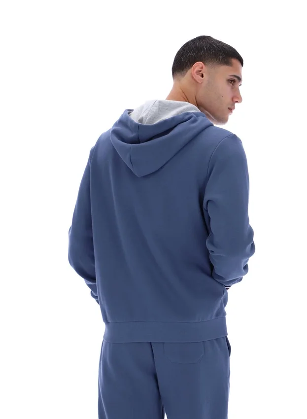 Vintage Indigo Tenconi Kapuzenpullover mit Reißverschluss
