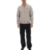 Vintage-Khaki-Dean-Jacke aus Kunstwildleder mit durchgehendem Reißverschluss
