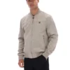 Vintage-Khaki-Dean-Jacke aus Kunstwildleder mit durchgehendem Reißverschluss