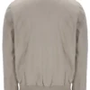 Vintage-Khaki-Dean-Jacke aus Kunstwildleder mit durchgehendem Reißverschluss