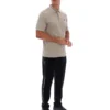 Vintage-Polohemd „Soren 2“ in Khaki mit Kontraststreifen