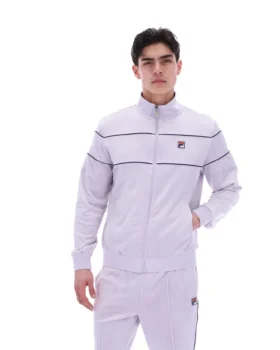 Vittorio-Velours-Trainingsjacken in Misty Lilac