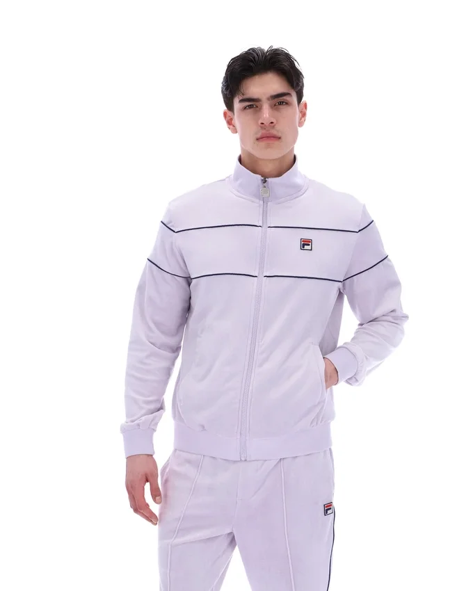 Vittorio-Velours-Trainingsjacken in Misty Lilac