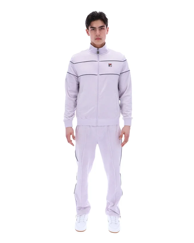 Vittorio-Velours-Trainingsjacken in Misty Lilac