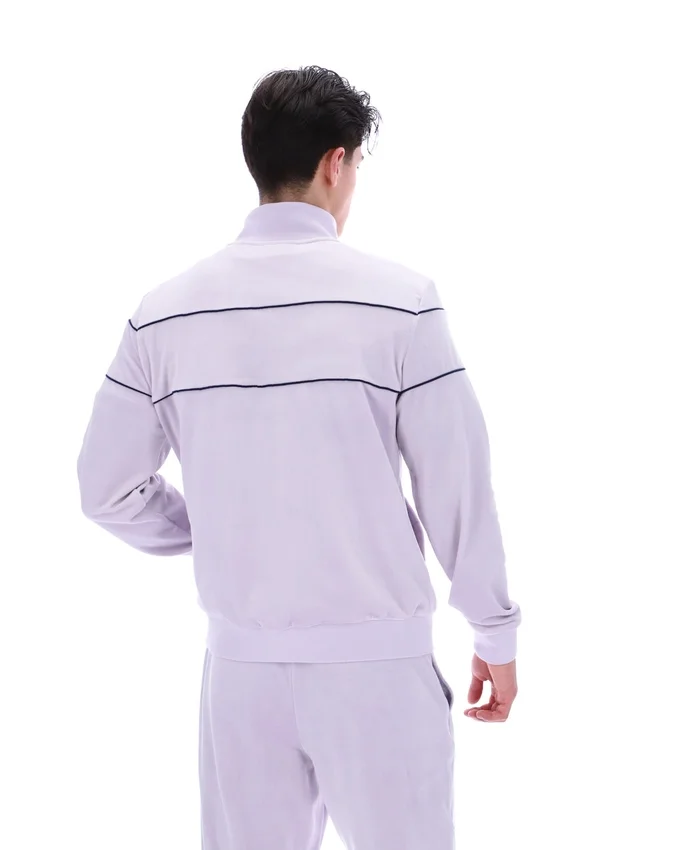 Vittorio-Velours-Trainingsjacken in Misty Lilac