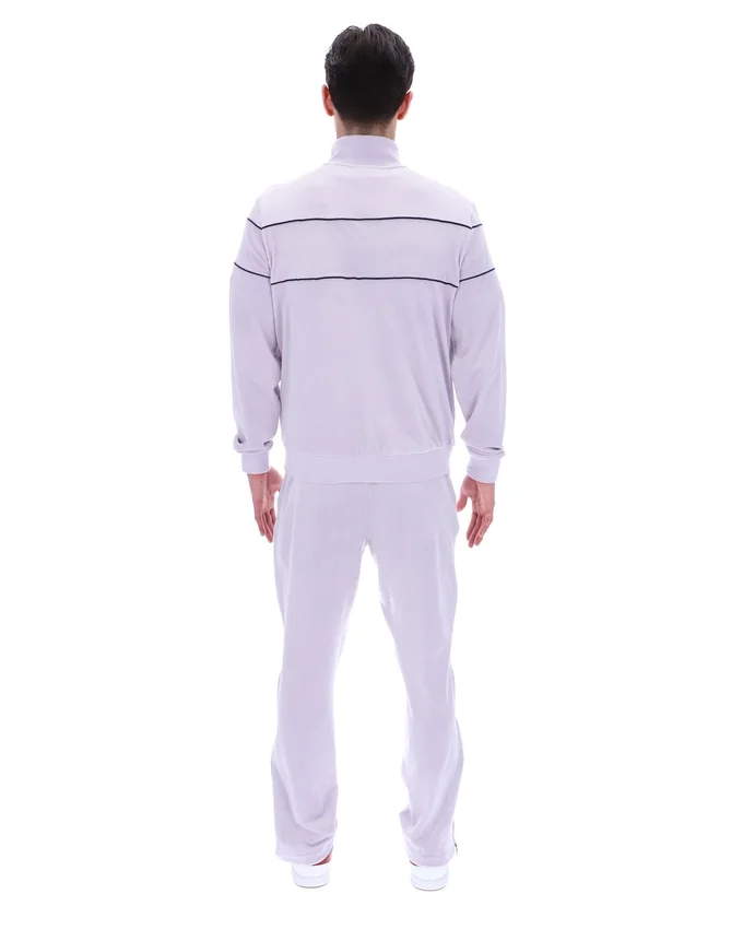 Vittorio-Velours-Trainingsjacken in Misty Lilac