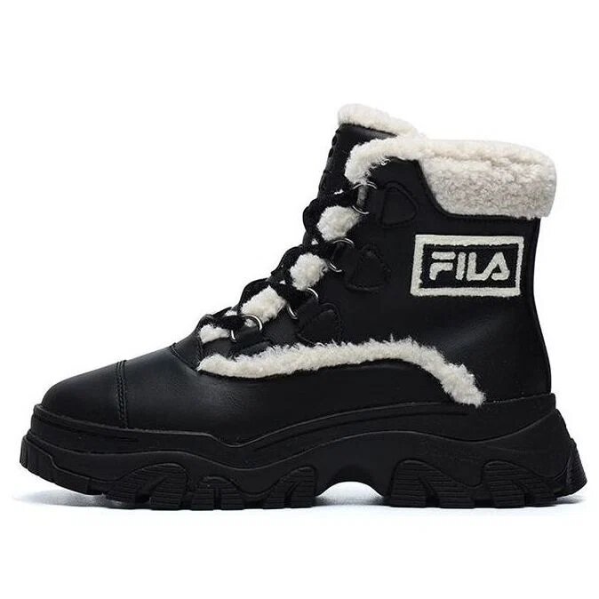 Warme Schneestiefel „Black White“