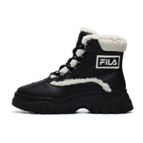 Warme Schneestiefel „Black White“