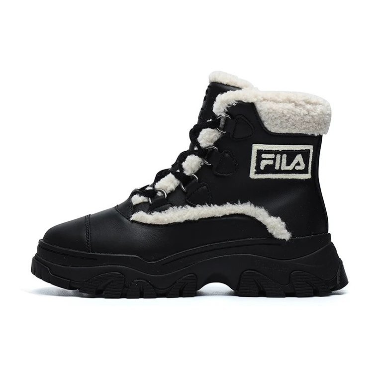 Warme Schneestiefel „Black White“
