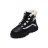Warme Schneestiefel „Black White“