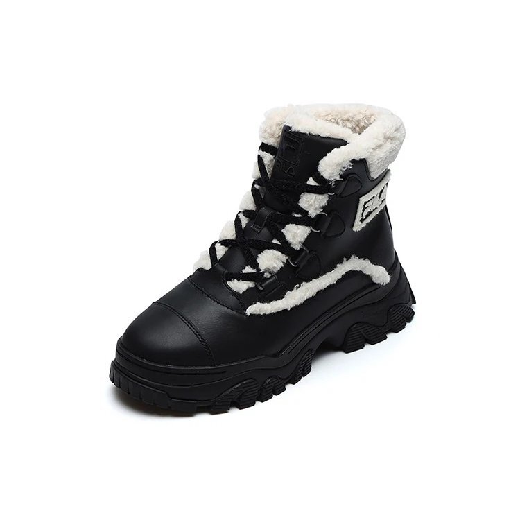 Warme Schneestiefel „Black White“
