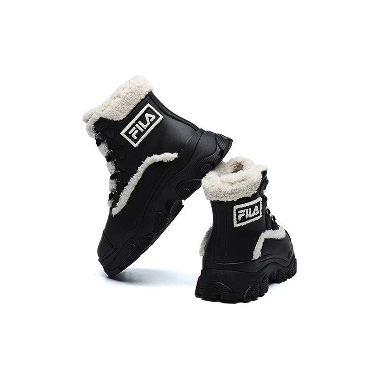 Warme Schneestiefel „Black White“