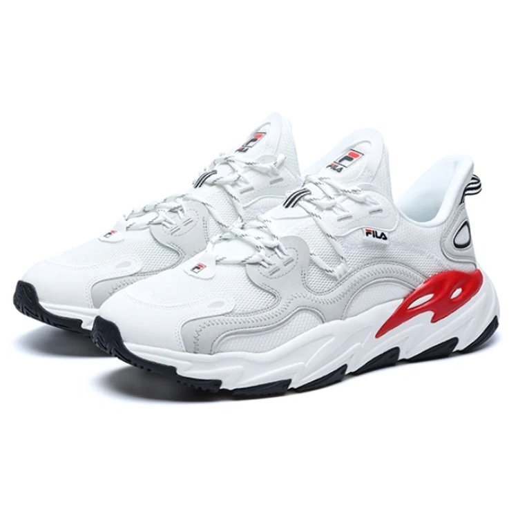 Wave Low-Top-Schuhe „Weiß Rot Grau“