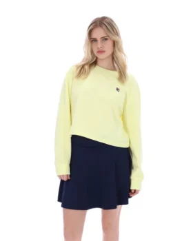 Wax Yellow Sestri Sweatshirt mit weitem Rundhalsausschnitt