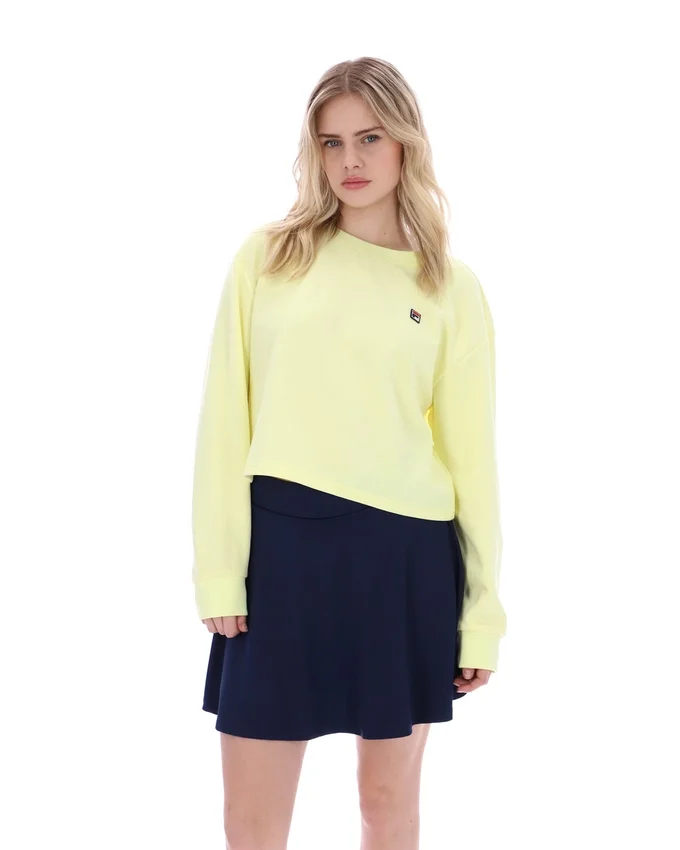 Wax Yellow Sestri Sweatshirt mit weitem Rundhalsausschnitt