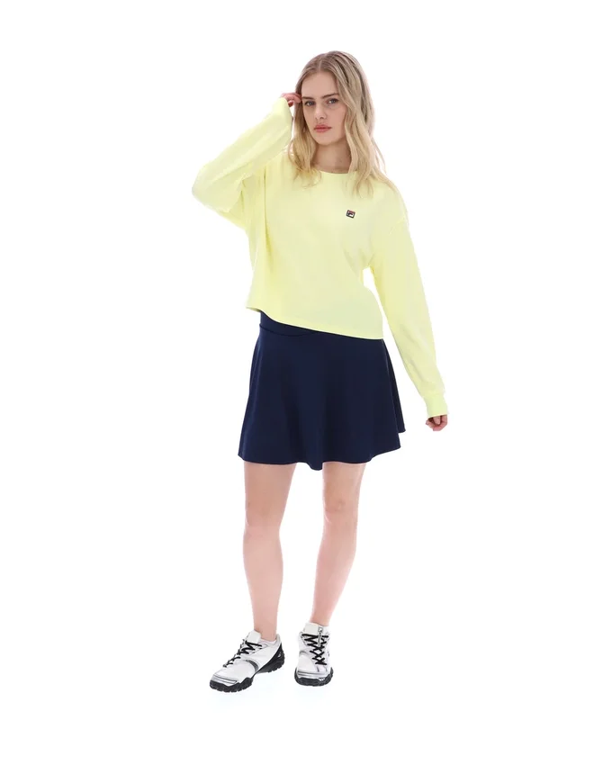 Wax Yellow Sestri Sweatshirt mit weitem Rundhalsausschnitt