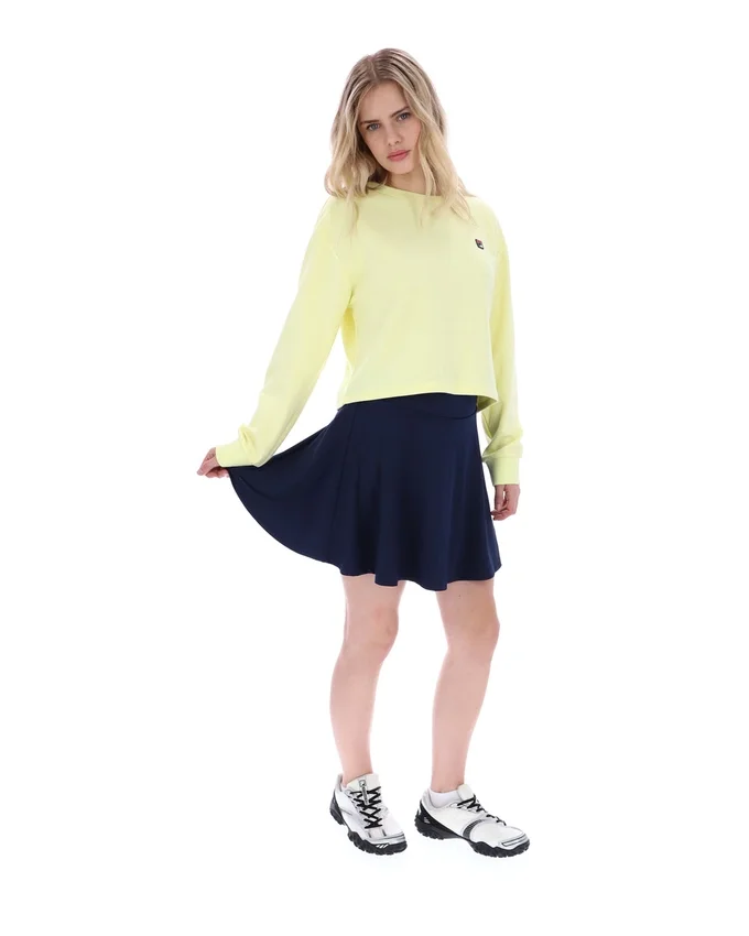 Wax Yellow Sestri Sweatshirt mit weitem Rundhalsausschnitt