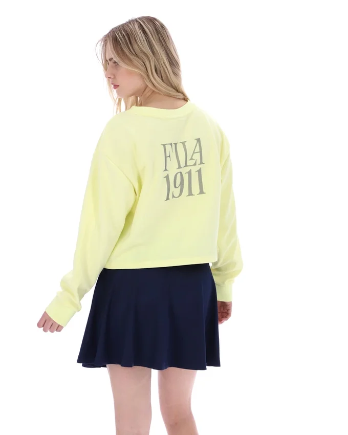 Wax Yellow Sestri Sweatshirt mit weitem Rundhalsausschnitt