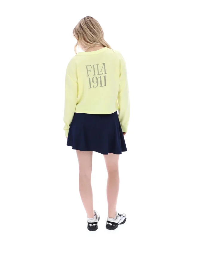 Wax Yellow Sestri Sweatshirt mit weitem Rundhalsausschnitt