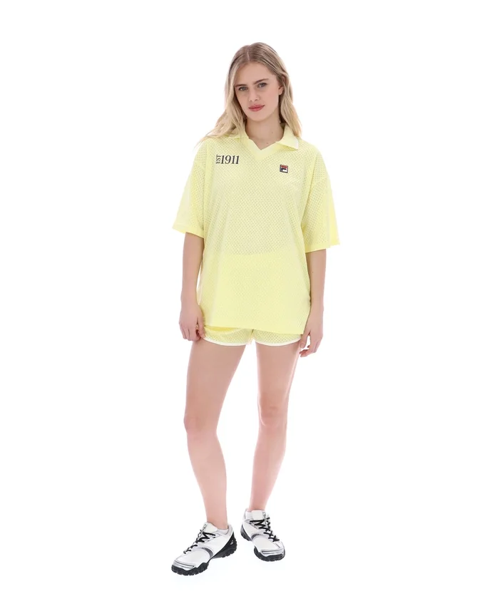Wax Yellow Vernazza T-Shirt mit Fußballkragen