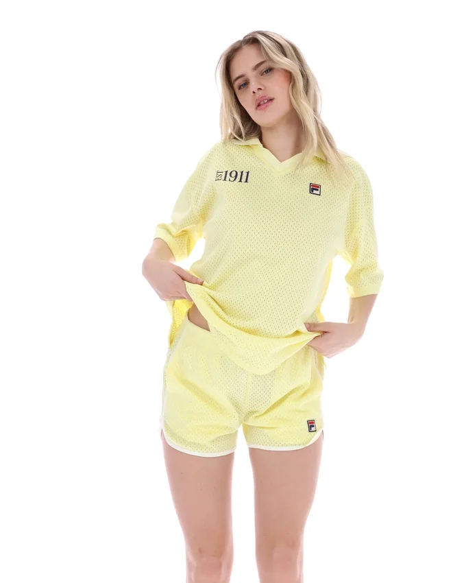 Wax Yellow Vernazza T-Shirt mit Fußballkragen