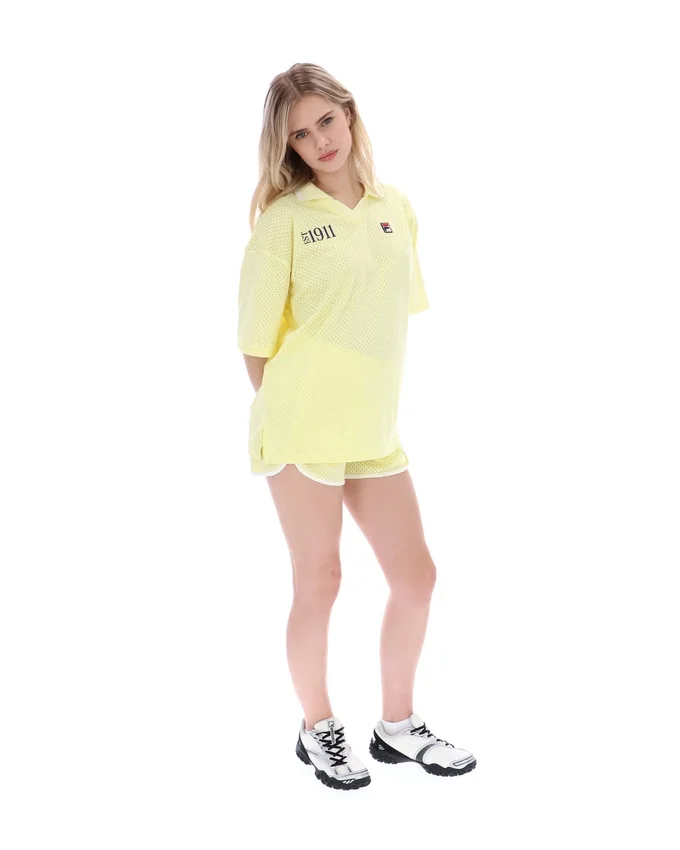 Wax Yellow Vernazza T-Shirt mit Fußballkragen