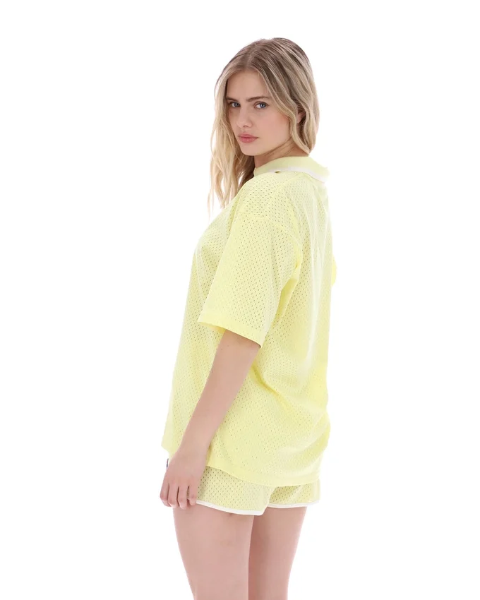 Wax Yellow Vernazza T-Shirt mit Fußballkragen