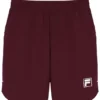 Weinrote 7"-Tennisshorts für Herren