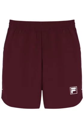 Weinrote 7"-Tennisshorts für Herren