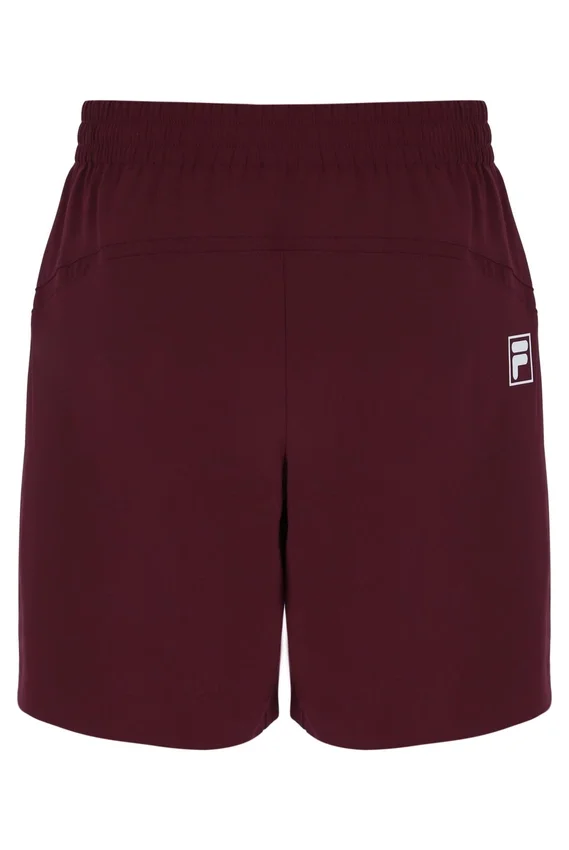 Weinrote 7"-Tennisshorts für Herren