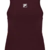 Weinrotes, ärmelloses Tennis-Top für Damen