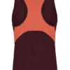 Weinrotes, ärmelloses Tennis-Top für Damen