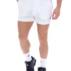 Weiße „High Tide“ Terry Pocket Stripe Shorts