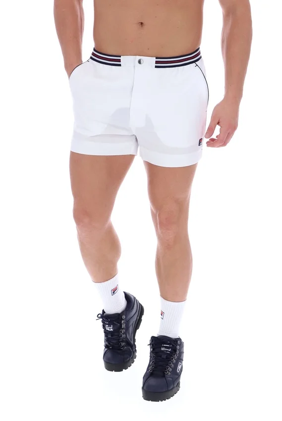 Weiße „High Tide“ Terry Pocket Stripe Shorts