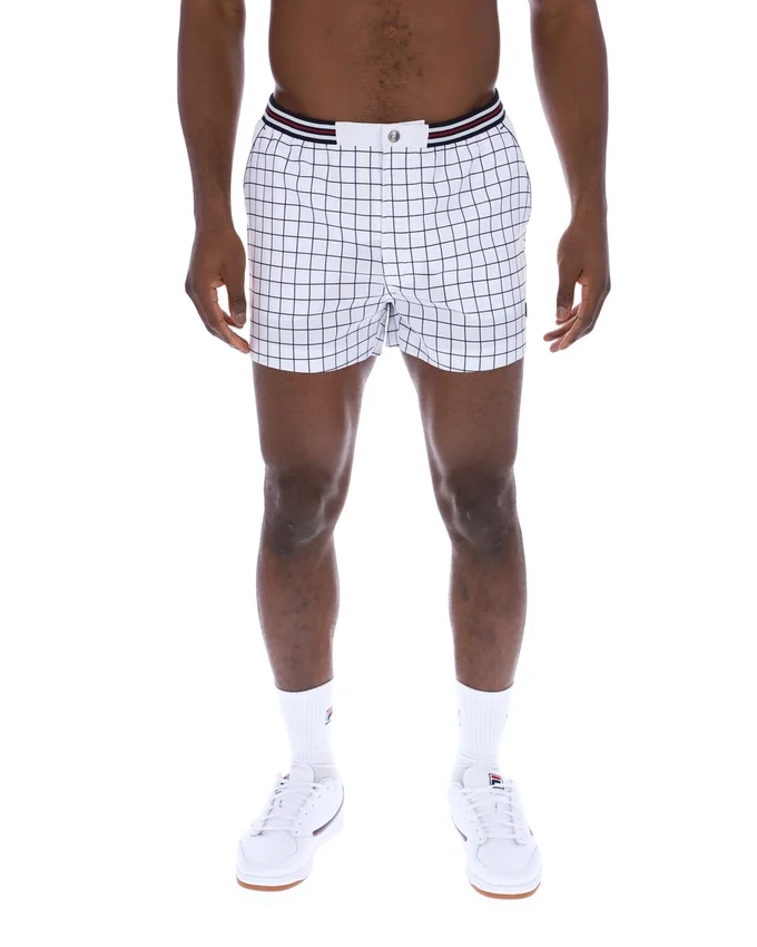 Weiße „High Tide“ Terry Pocket Stripe Shorts