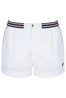 Weiße „High Tide“ Terry Pocket Stripe Shorts