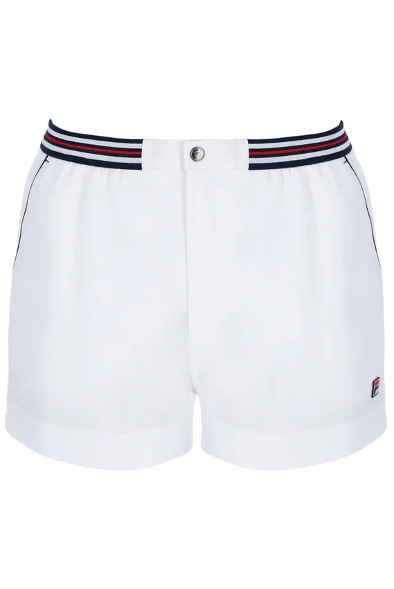 Weiße „High Tide“ Terry Pocket Stripe Shorts