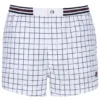 Weiße „High Tide“ Terry Pocket Stripe Shorts