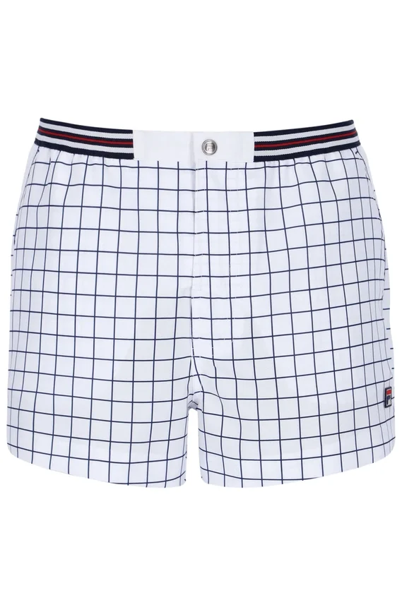 Weiße „High Tide“ Terry Pocket Stripe Shorts