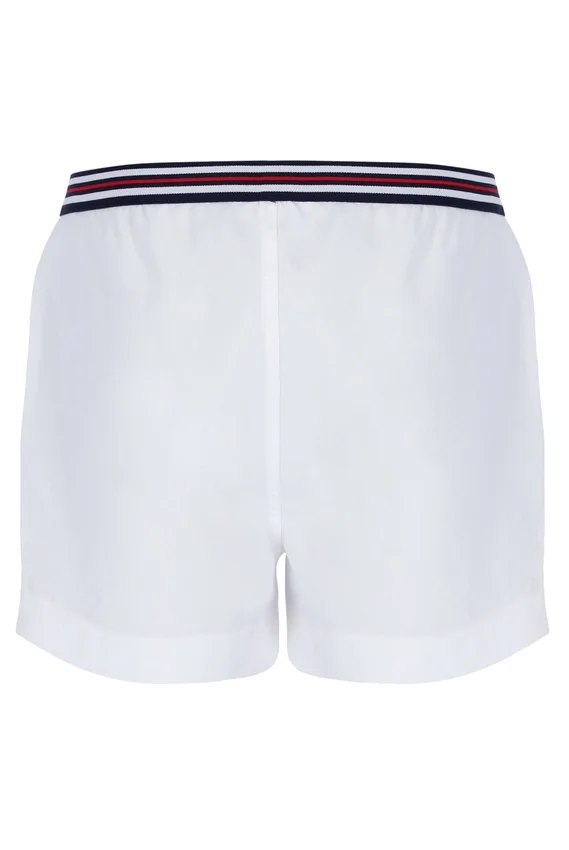 Weiße „High Tide“ Terry Pocket Stripe Shorts
