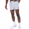 Weiße „High Tide“ Terry Pocket Stripe Shorts