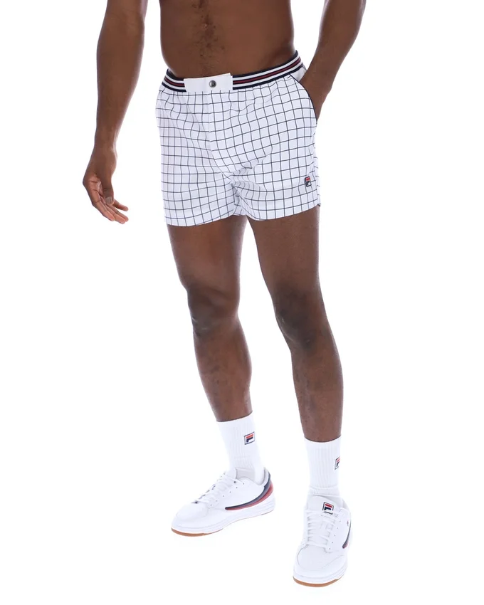 Weiße „High Tide“ Terry Pocket Stripe Shorts