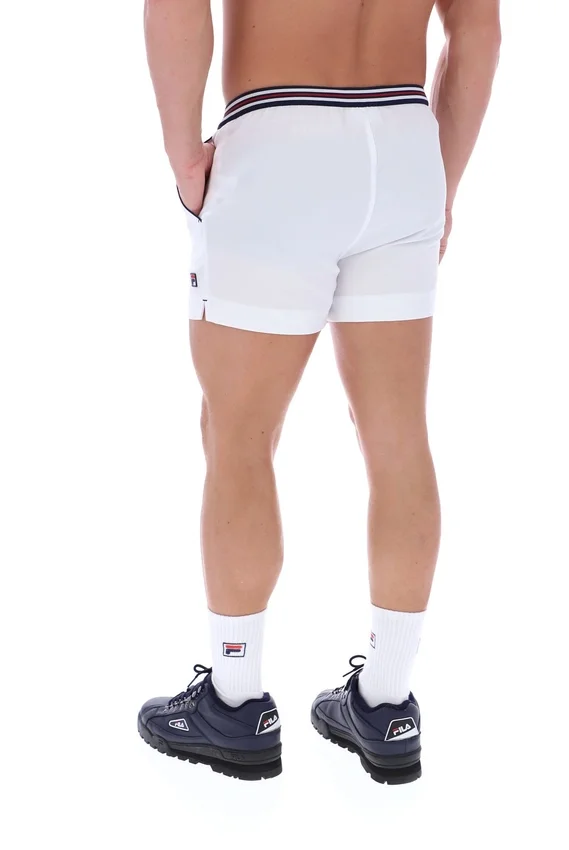 Weiße „High Tide“ Terry Pocket Stripe Shorts