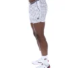 Weiße „High Tide“ Terry Pocket Stripe Shorts